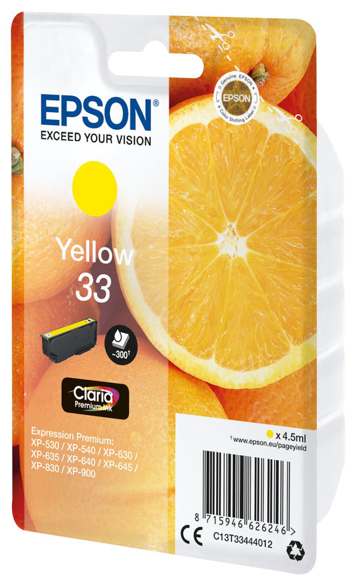 EAN 8715946626253 - Epson Oranges C13T33444022 cartucho de tinta 1 pieza(s) Original Amarillo imagen 2