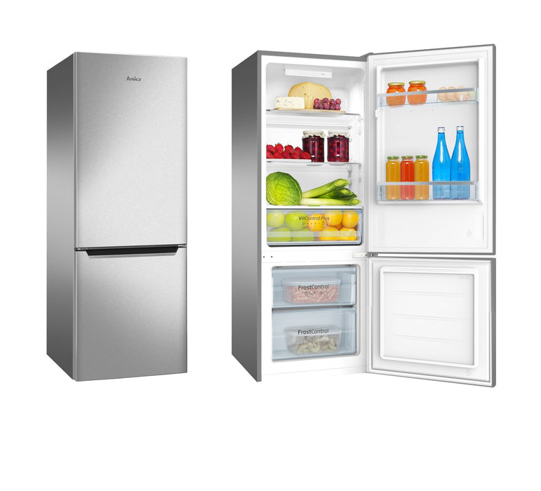 EAN 5906006912185 - Amica KGCL 384 160 E nevera y congelador Independiente 205 L Acero inoxidable imagen 3