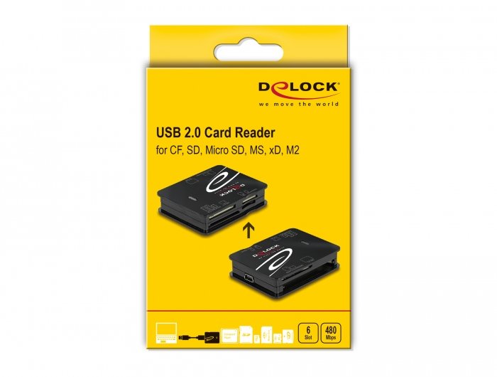 EAN 4043619910076 - DeLOCK 91007 lector de tarjeta Negro imagen 4