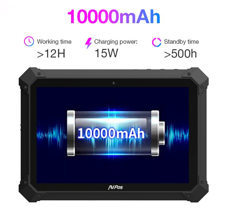 EAN 0729927498256 - AVPos AVP-RT1000 ordenador móvil de mano 25,6 cm (10.1") 1920 x 1200 Pixeles Pantalla táctil 1,03 kg Negr imagen 8