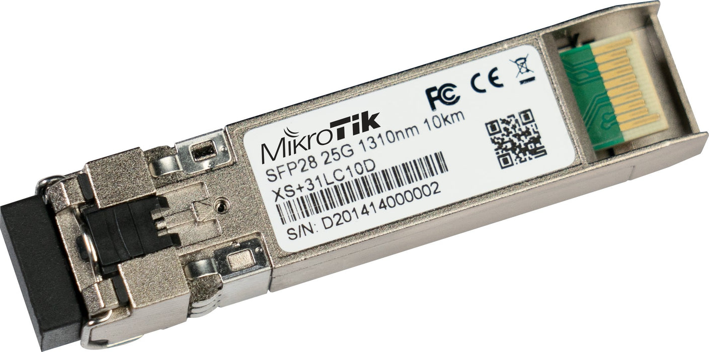 EAN 4251876914045 - Mikrotik XS+31LC10D red modulo transceptor Fibra óptica 25000 Mbit/s SFP28 1310 nm imagen 1