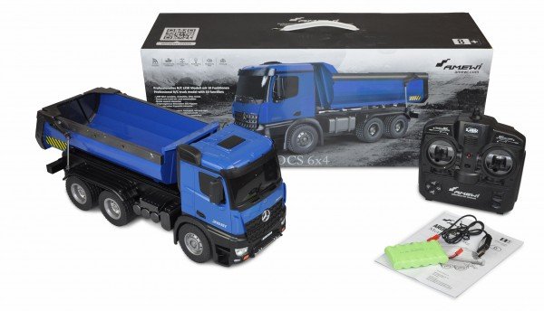 EAN 4260677955362 - Amewi Mercedes Arocs License Dump Truck modelo controlado por radio Camión basculante Motor eléctrico 1:1 imagen 2