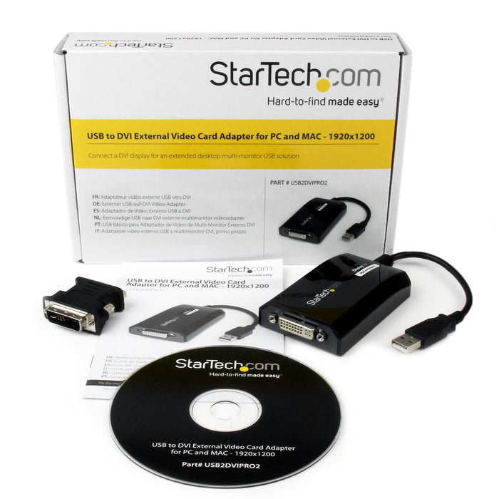 EAN 0065030848008 - StarTech.com USB2DVIPRO2 Adaptador gráfico USB 1920 x 1200 Pixeles Negro imagen 4