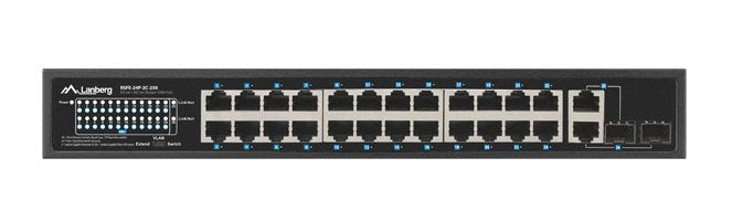 EAN 5901969440300 - Lanberg RSFE-24P-2C-250 switch No administrado Gigabit Ethernet (10/100/1000) Energía sobre Ethernet (PoE imagen 2