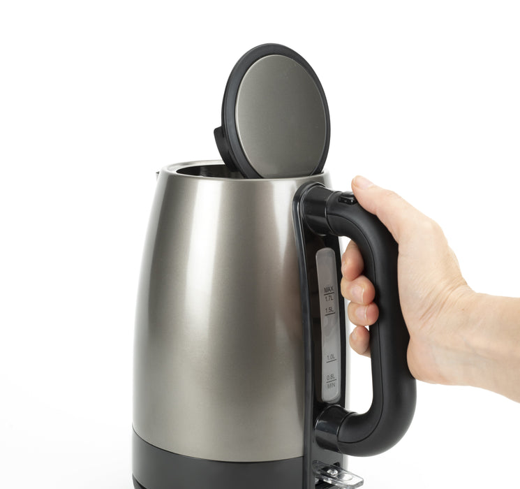 EAN 8432406580046 - Black & Decker BXKE2201E tetera eléctrica 1,7 L 2200 W Negro, Acero inoxidable imagen 3