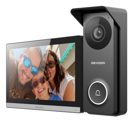 EAN 6942160486420 - Hikvision DS-KIS313-P sistema de intercomunicación de video 17,8 cm (7") Gris, Blanco imagen 2