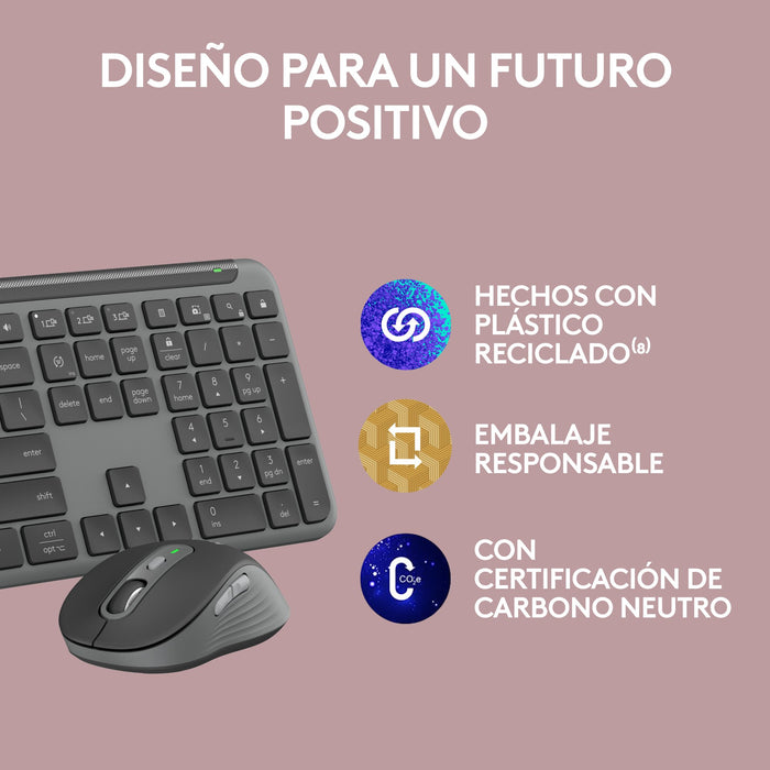 EAN 5099206119222 - Logitech 920-012486 teclado Ratón incluido Oficina RF Wireless + Bluetooth QWERTY Español Grafito imagen 16