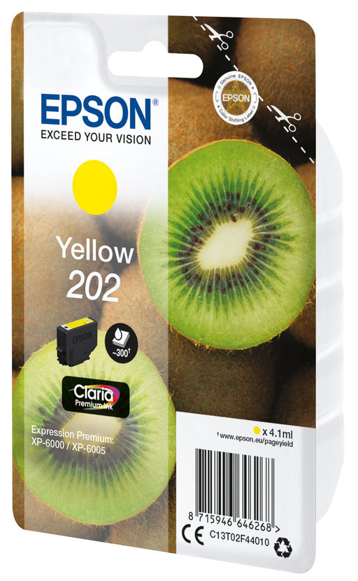 EAN 8715946646268 - Epson Kiwi 202 cartucho de tinta 1 pieza(s) Original Rendimiento estándar Amarillo imagen 2