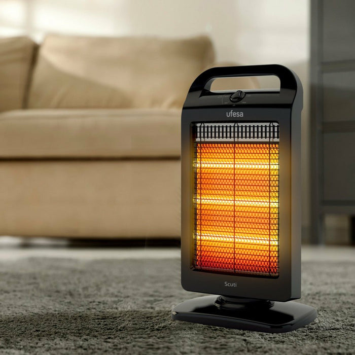 EAN 8422160055119 - Ufesa Scuti Interior Negro 1200 W Calefactor eléctrico halógeno imagen 2