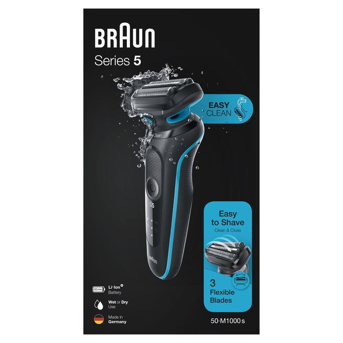 EAN 4210201242284 - Braun Series 5 50-M1000s Máquina de afeitar de láminas Negro, Azul imagen 5