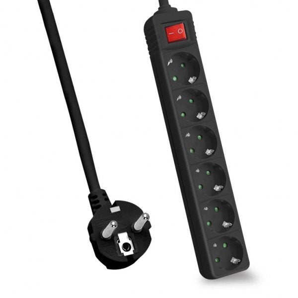 EAN 4005938628094 - Helos 262809 base múltiple 1,5 m 6 salidas AC Interior Negro imagen 1