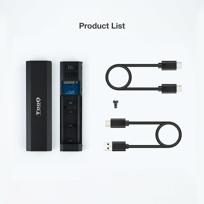 EAN 8433281011427 - TooQ Shura Caja externa para unidad de estado sólido (SSD) Negro M.2 imagen 9