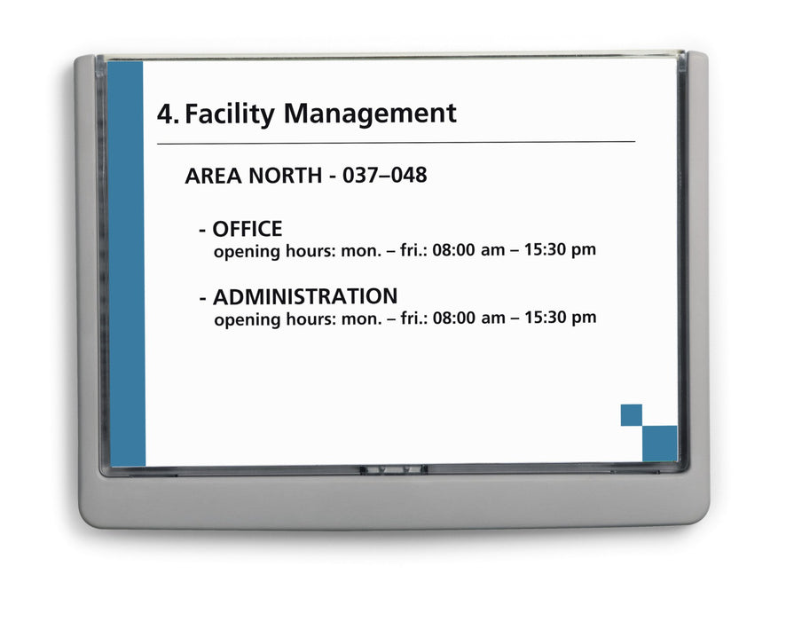 EAN 4005546405483 - Durable 486637 portacartel y stand de información Portacarteles A5 Plástico Grafito imagen 6