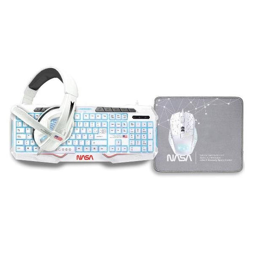 EAN 4895232704989 - NASA ANDROMEDA4IN1-W teclado Ratón incluido Juego USB QWERTY Español Blanco imagen 1
