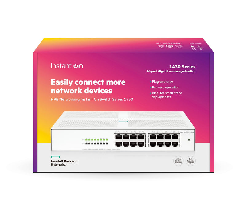 EAN 0190017537948 - HPE Aruba Networking Networking Instant On Switch 16p Gigabit 1430 imagen 1
