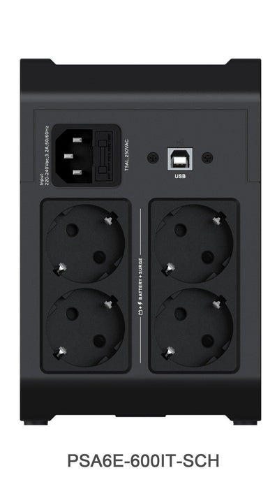 EAN 767041045048 - Vertiv PSA6E-600IT-SCH sistema de alimentación ininterrumpida (UPS) Línea interactiva 0,6 kVA 315 W 4 sali imagen 3