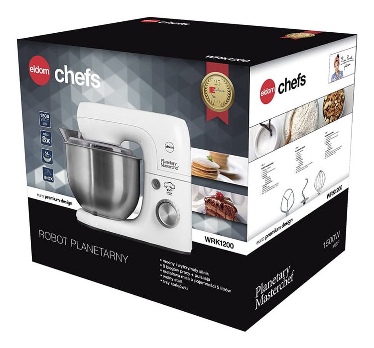 EAN 5908277386207 - ELDOM WRK1200 batidora Batidora de varillas 800 W Blanco imagen 6