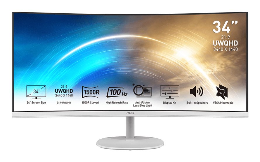 EAN 4711377332965 - MSI Pro MP341CQWDE pantalla para PC 86,4 cm (34") 3440 x 1440 Pixeles UltraWide Quad HD Blanco imagen 1