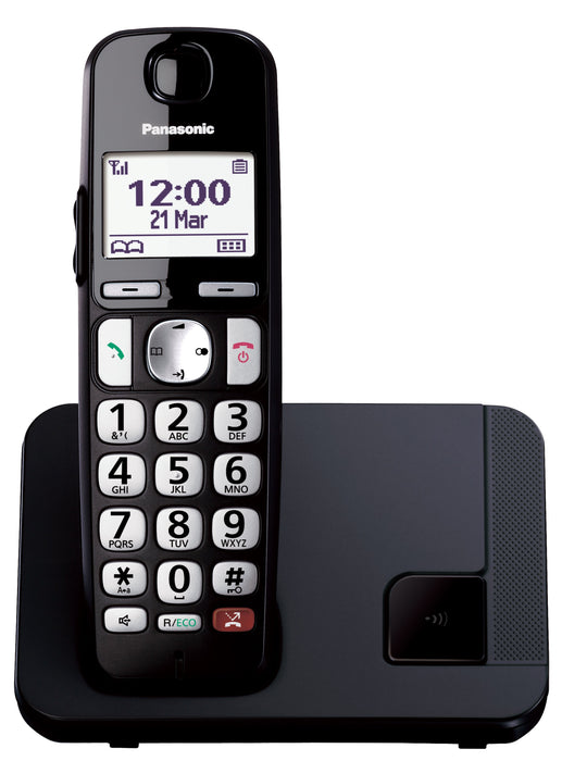 EAN 5025232916498 - Panasonic KX-TGE250 Teléfono DECT Identificador de llamadas Negro imagen 2