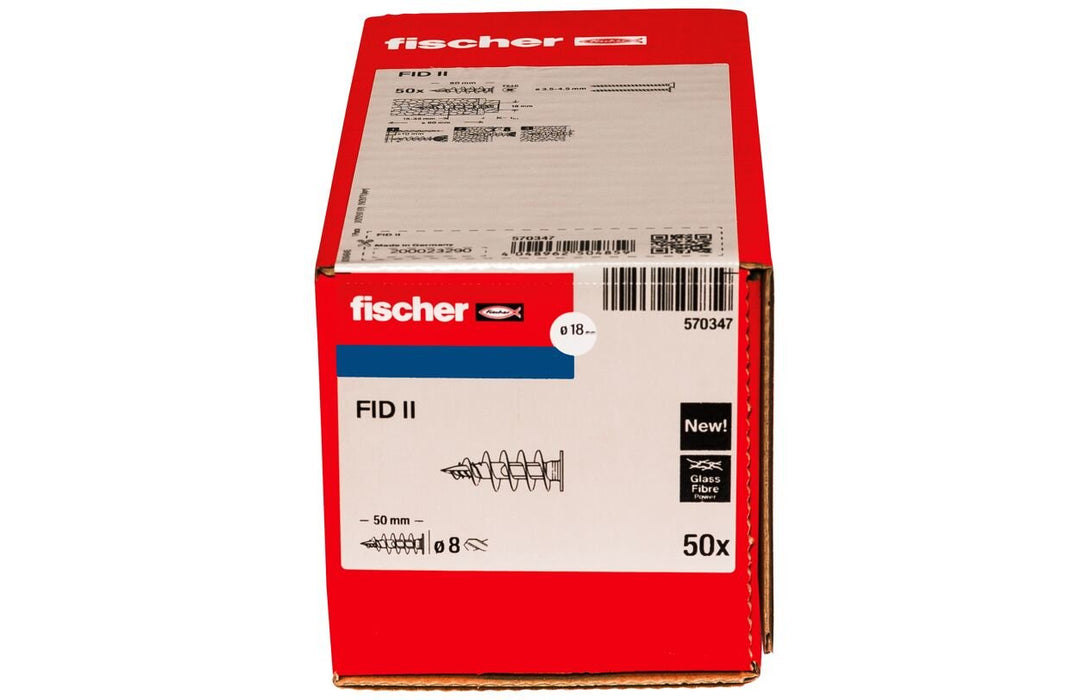 EAN 4048962504859 - Fischer 570347 tornillo de anclaje y taco 50 pieza(s) Enchufe de pared 50 mm imagen 3
