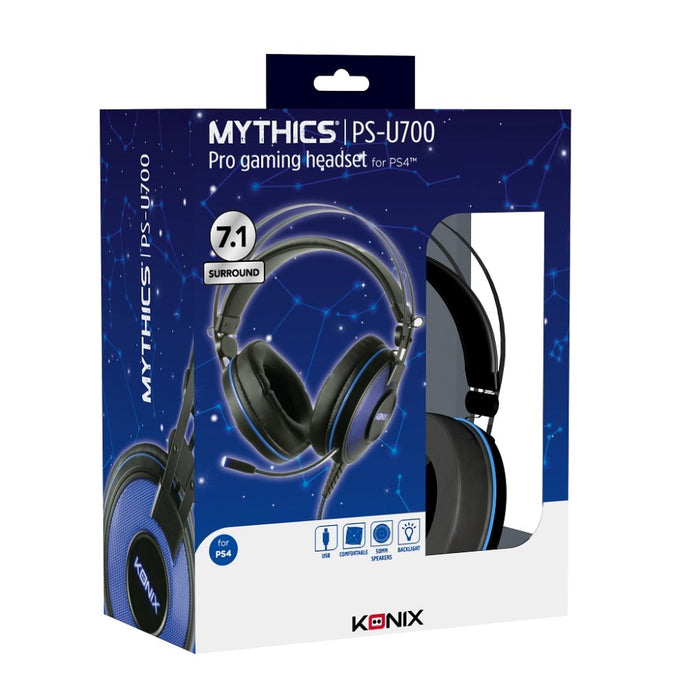 EAN 3328170272902 - Konix 61881105272 auricular y casco Auriculares Alámbrico Diadema Juego Negro, Azul imagen 7
