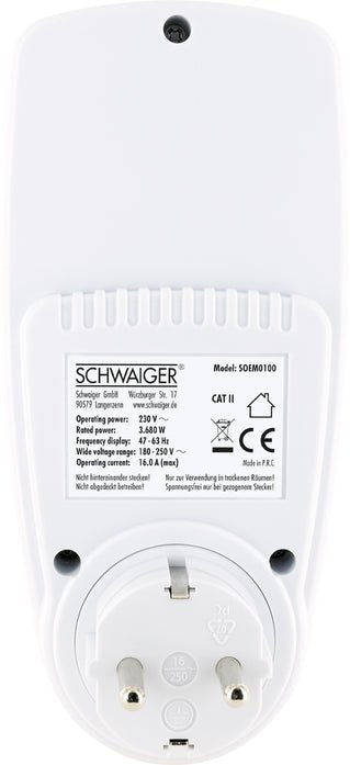 EAN 4004005040579 - Schwaiger SOEM0100 medidor de coste energético imagen 3