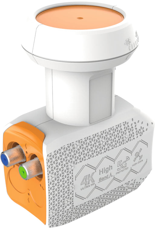 EAN 4019588768024 - TechniSat UNIX Twin LNB convertidor low noise block (lnb) Naranja, Blanco imagen 2