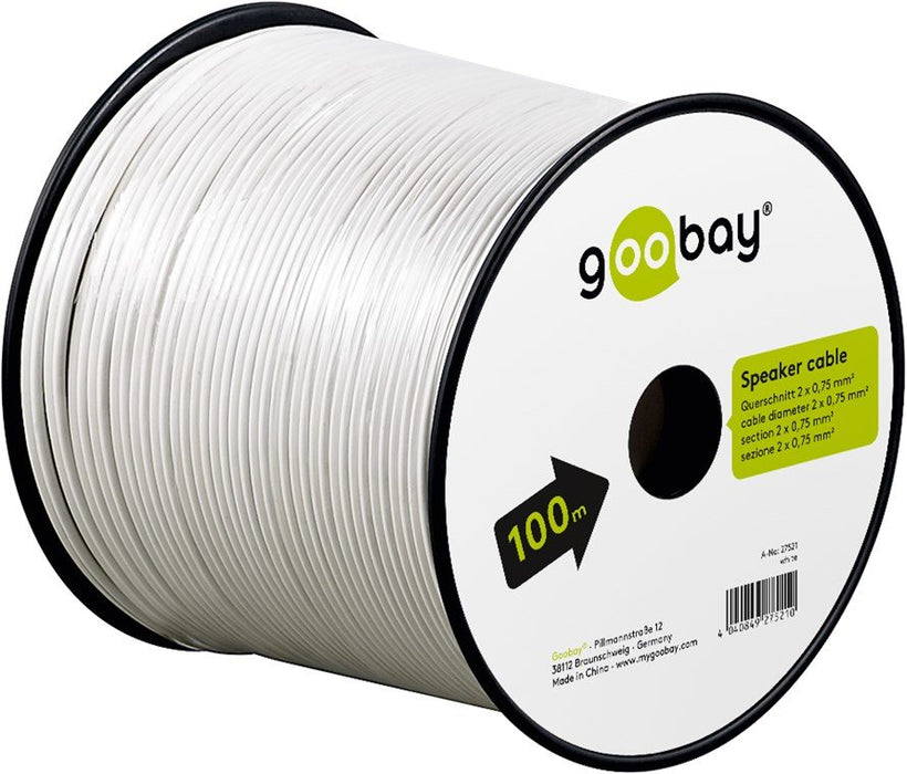 EAN 4040849275210 - Goobay 27521 cable de audio 100 m Blanco imagen 7