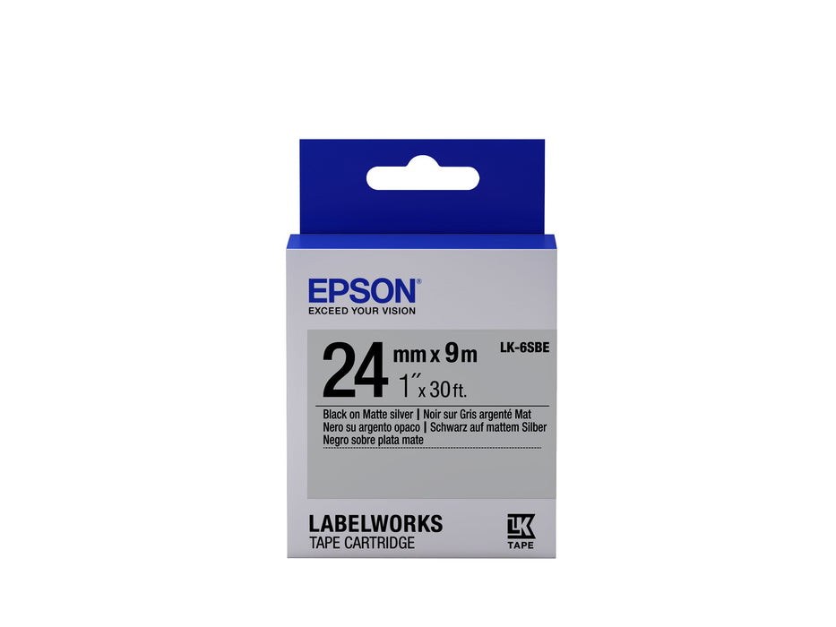 EAN 4058154158333 - Epson LK-6SBE cinta para impresora de etiquetas Negro sobre plata imagen 1