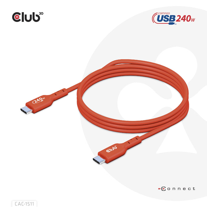 EAN 8719214472641 - CLUB3D CAC-1515 cable USB USB 2.0 USB C Naranja, Rojo imagen 11