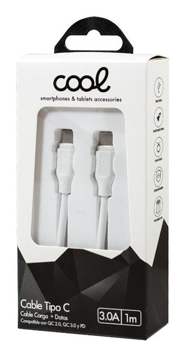 EAN 8434847027784 - COOL Accesorios 8434847027784 cable USB 1 m USB C Blanco imagen 2