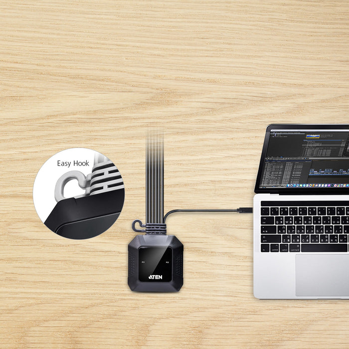 EAN 4710469341311 - ATEN CS52DP interruptor KVM Negro imagen 5