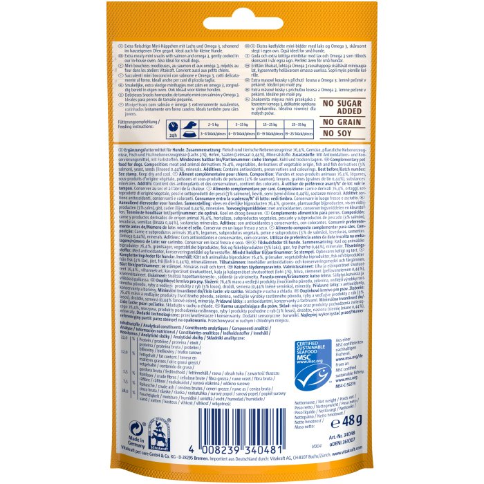 EAN 4008239340481 - Vitakraft 34048 premio y golosina para perro y gato Snacks Salmón 48 g imagen 2