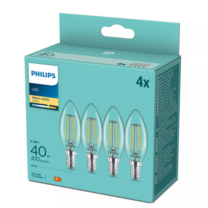 EAN 8718699696931 - Philips 8718699696931 lámpara LED Blanco cálido 2700 K 4,3 W E14 F imagen 2