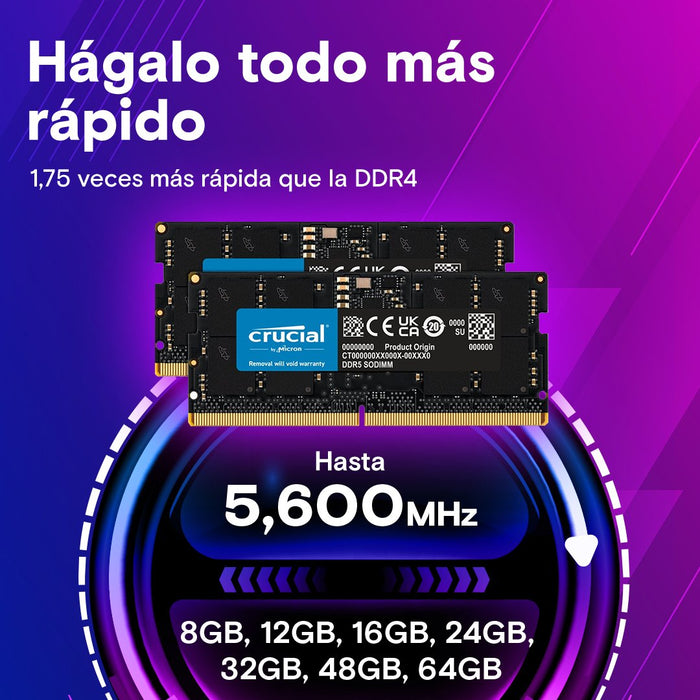 EAN 0649528944160 - Crucial CT64G56C46S5 módulo de memoria 64 GB 1 x 64 GB DDR5 imagen 3