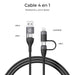 EAN 8436586743628 - SUBBLIM SUBCAB-4IN101 cable USB USB 2.0 USB C Negro imagen 4