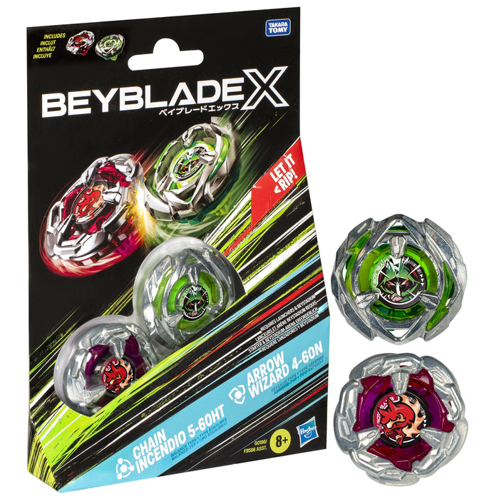 EAN 5010996259301 - Beyblade X Chain Incendio 5-60HT & Arrow Wizard 4-60N Batalla de trompos imagen 1