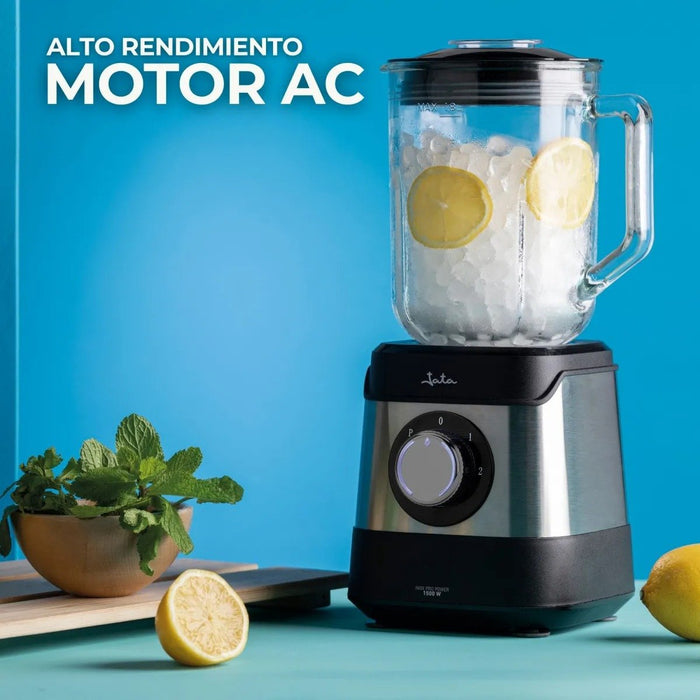 EAN 8421078039587 - JATA JEBT3855 licuadora 1,8 L Batidora de vaso 1500 W Negro, Acero inoxidable, Transparente imagen 5