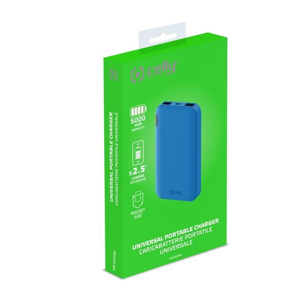 EAN 8021735751540 - Celly PBE5000 Ión de litio 5000 mAh Azul imagen 5