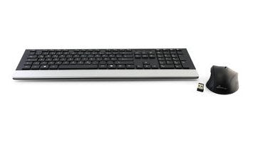 EAN 4260459615002 - MediaRange MROS105-YU teclado Ratón incluido Hogar / Oficina RF inalámbrico QWERTZ Negro, Plata imagen 3