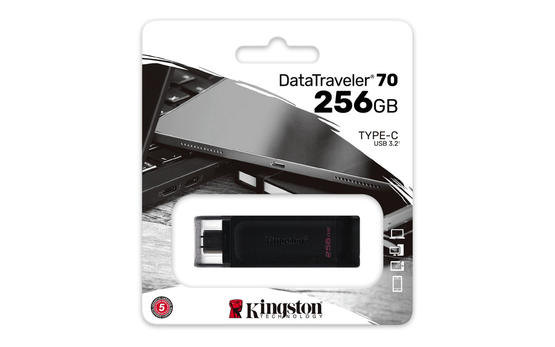 EAN 0740617331233 - Kingston Technology DataTraveler 70 unidad flash USB USB Tipo C 3.2 Gen 1 (3.1 Gen 1) Negro imagen 5