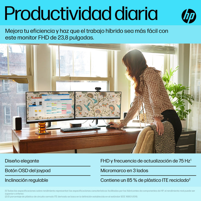 EAN 0196548130177 - HP P24v G5 FHD Monitor pantalla para PC 60,5 cm (23.8") 1920 x 1080 Pixeles Full HD LCD Negro imagen 10
