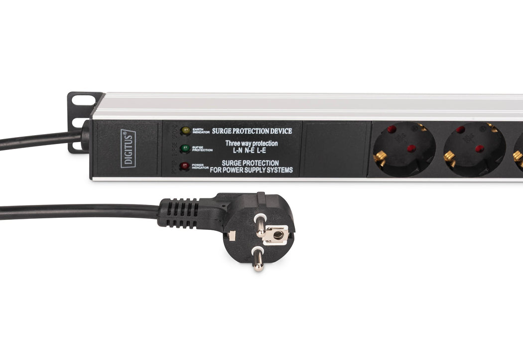 EAN 4016032501657 - Digitus DN-95438 unidad de distribución de energía (PDU) 9 salidas AC 1U Negro, Plata imagen 3