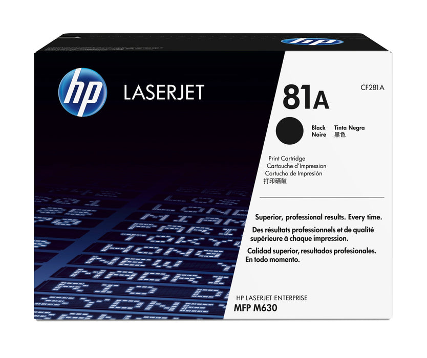 EAN 0887758147894 - HP 81A Black Original LaserJet Toner Cartridge cartucho de tóner 1 pieza(s) imagen 1
