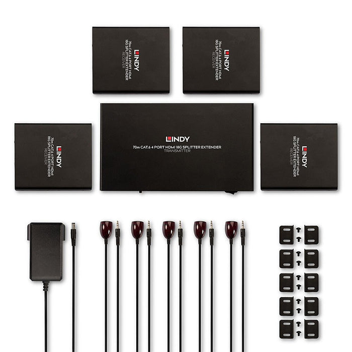 EAN 4002888382625 - Lindy 38262 extensor audio/video Transmisor y receptor de señales AV Negro imagen 5