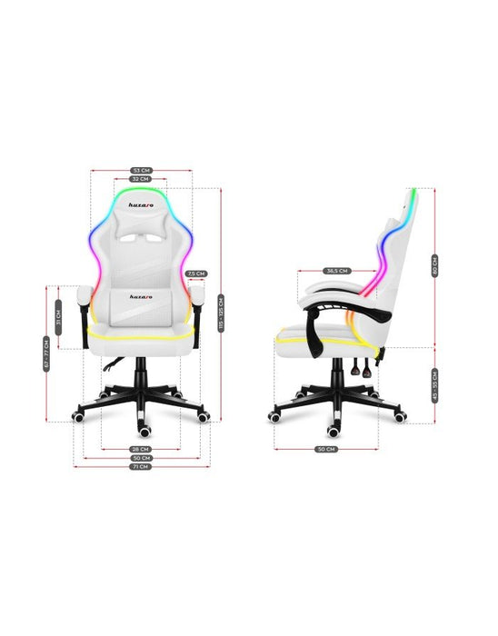 EAN 5903796013184 - Huzaro FORCE 4.4 RGB Silla para videojuegos de PC Asiento (de seguridad) de butaca Blanco imagen 15