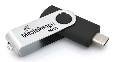 EAN 4260664879510 - MediaRange MR1955 unidad flash USB 256 GB USB Tipo C 3.2 Gen 1 (3.1 Gen 1) Negro, Plata imagen 1