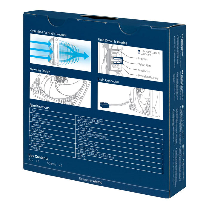 EAN 0872767009325 - ARCTIC P12 Carcasa del ordenador Ventilador 12 cm Negro imagen 6