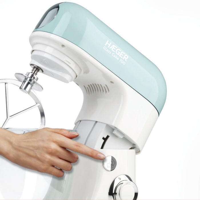 EAN 5608475037986 - Haeger Glass Cake 700 Batidora de varillas 700 W Color aguamarina, Blanco imagen 4