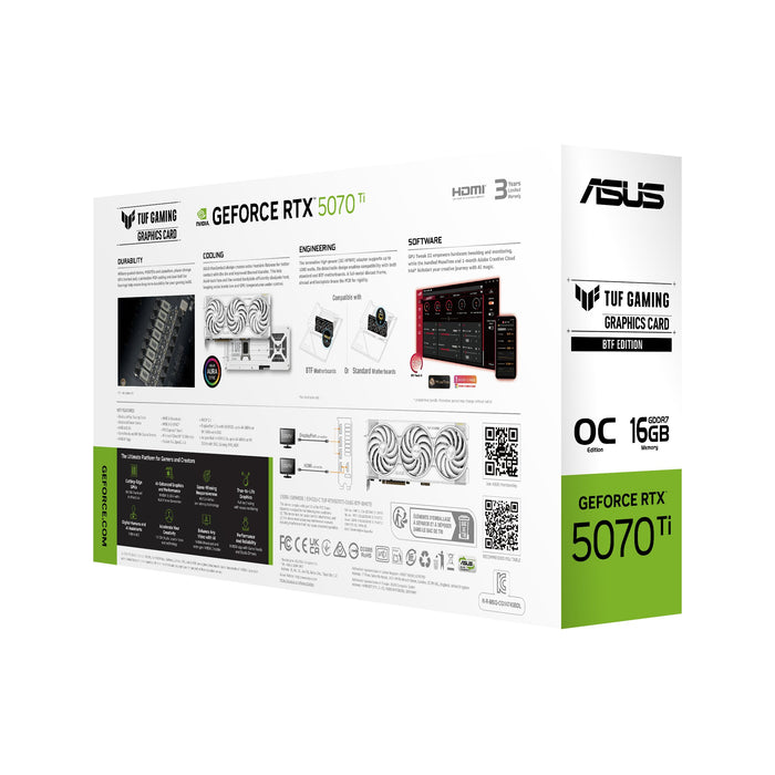 EAN 4711636126151 - ASUS TUF-RTX5070TI-O16G-BTF-WHITE NVIDIA GeForce RTX 5070 Ti 16 GB GDDR7 imagen 10